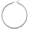 2 3/8 inch sterling silver 60mm Hoop Earrings 3mm tube