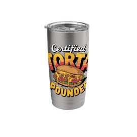 Retro Certified Torta Pounder Latino Vintage Front and Back Stainless Steel Insulated Tumbler