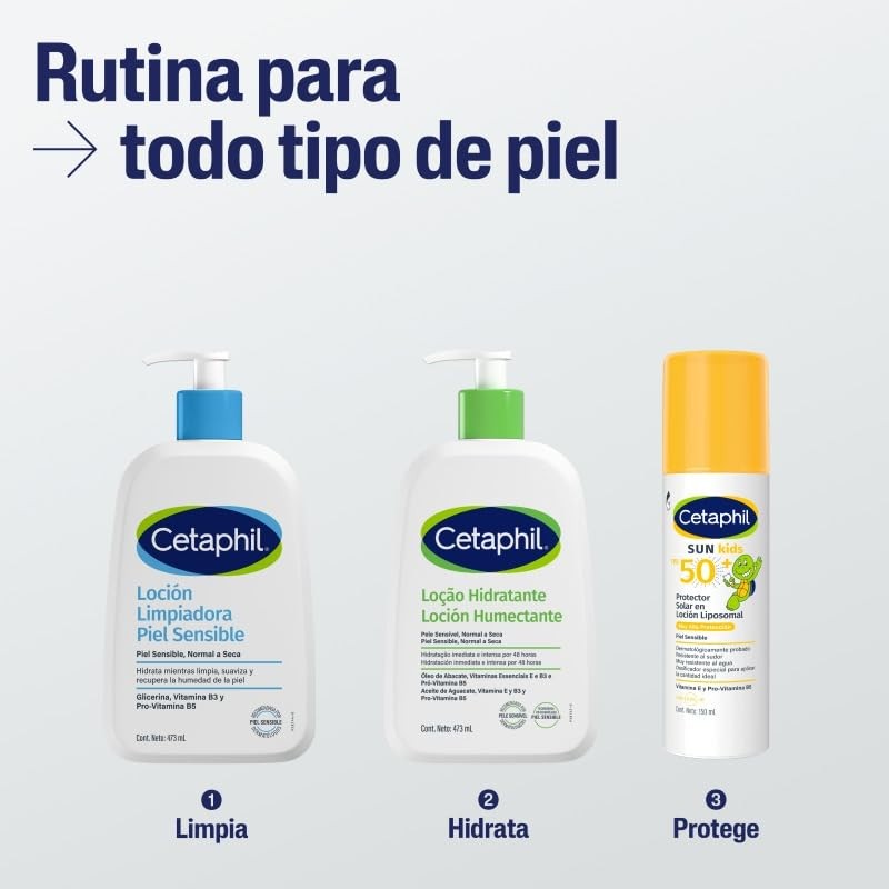 CETAPHIL® Sun Kids FPS50+ Loción de Alta Protección para niños,