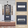 Mail Slot Matte Black,13Inch Stainless Steel Mail Slot Cover for