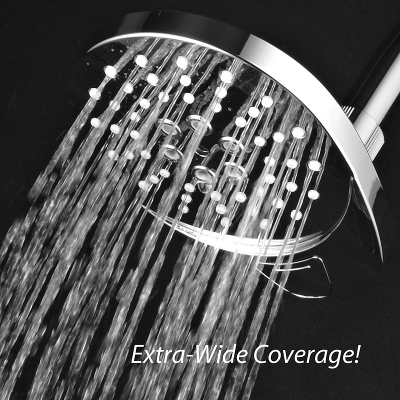 AirJet-400 High Pressure Luxury Multi-Function Shower Head w/ High-Velocity Flow