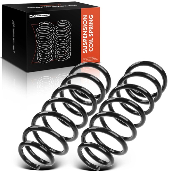 A-Premium A-Premium 2Pcs Rear Suspension Coil Spring Set Compatible with