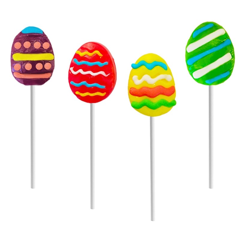 Fruidles Happy Easter Egg Lollipops Suckers, Fat-Free - Individually Wrapped