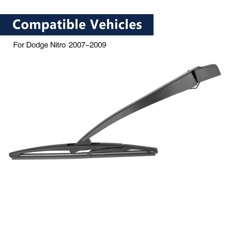 X AUTOHAUX Car Rear Windshield Wiper Blade Arm Set 265mm