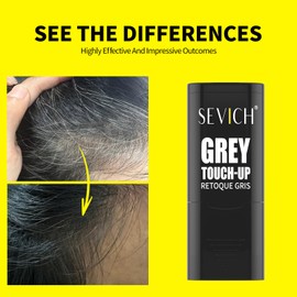 SEVICH Hair Color Stick For Gray Roots - Instantly Cover Grey Hair Dye Comb,Waterproof And Sweatproof, Four Toothed Comb Design, For Carrying Around,8ml(Black)