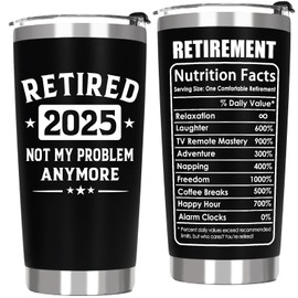 Breezy Valley Funny Retirement Gifts for Men Women, Retirement Cup Tumbler - Humorous Retired Gifts for Teachers Coworkers Boss