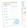 Decorably Weekly Planner Pad Portrait - Weekly Planner Notepad, 52