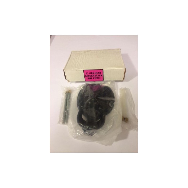 Black Cast Iron Lion Head Door Knocker