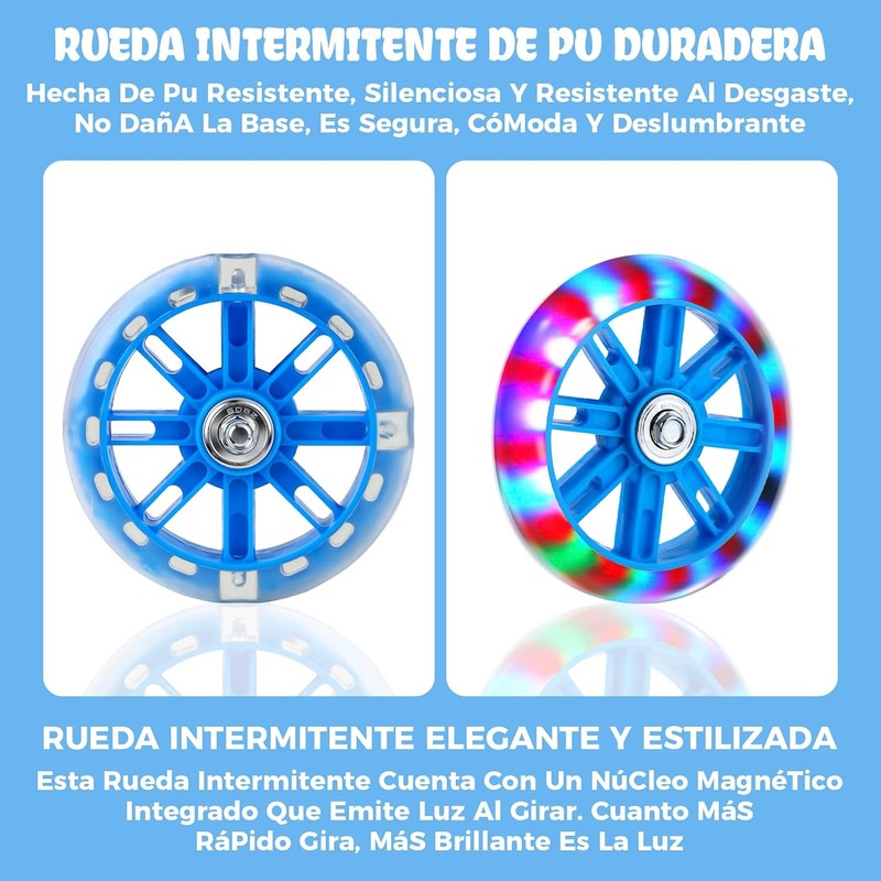 GWMWON Llantitas Bicicleta Llantas Entrenadoras,Ruedas de Entrenamiento LED