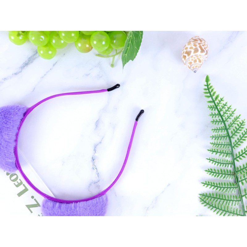 Bonnie Z. Leonardo Fluffy Cat Ears Purple Cat Ears Headband