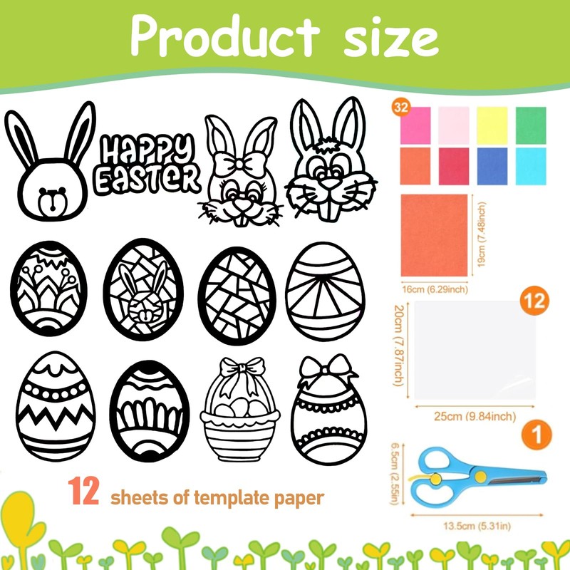 Tadpolez Easter Craft Children, Easter Paper Craft Set, Easter Eggs