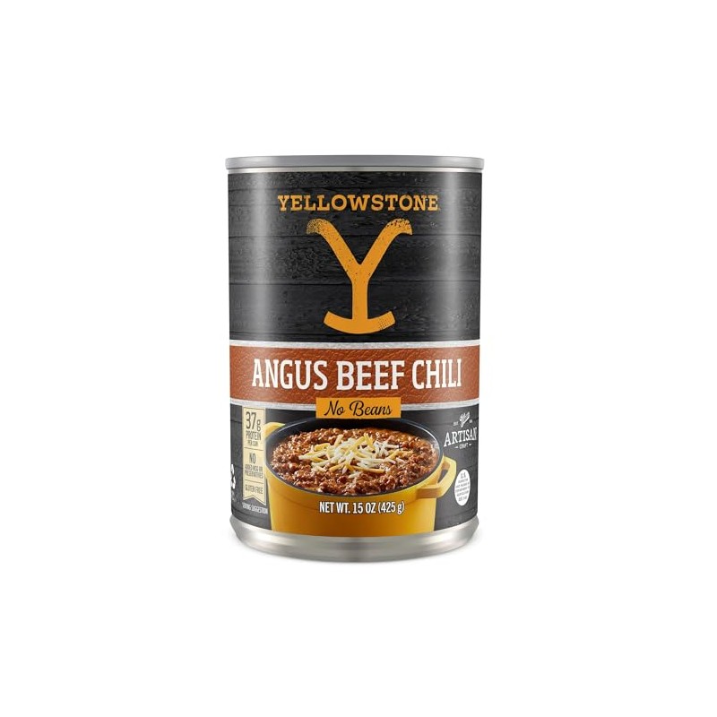 Artisan Angus Beef Chili No Beans 15oz, 6 Cans, No