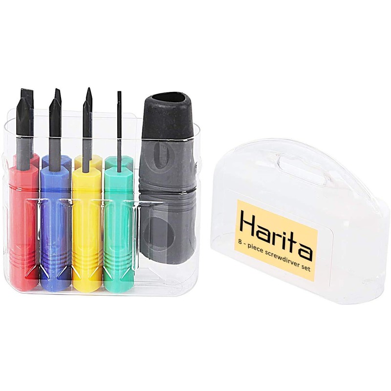 Harita Screwdriver Sets with Magnetic Precision Bits Plastic Case, Mini
