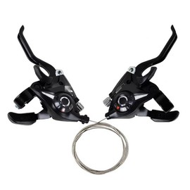 Bike Speed Shifter Brake Lever 21 Speed with Gear Indicator Easy Install Aluminium Bike Parts for MTB Road Folding Bike