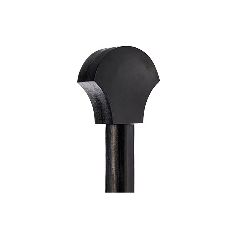 SZCO Supplies 17” Black Wooden Full-Sized Helmet/Headwear Display Stand with
