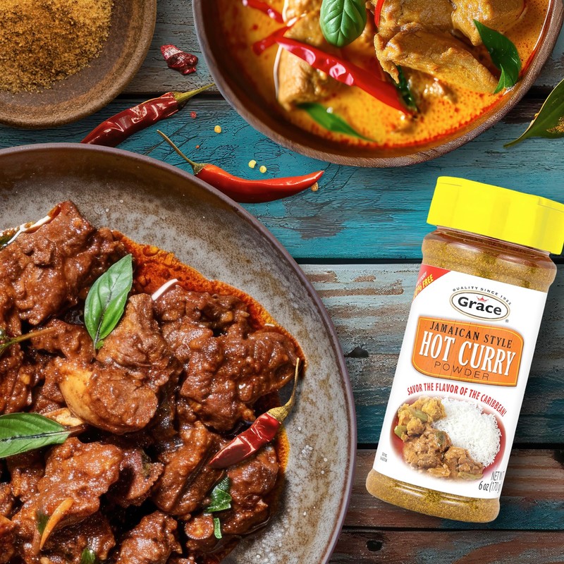 Grace Hot Curry Powder 6oz - 2 Pack - Jamaican