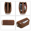 Contacts Crazy Horse Cow Leather Zip Dopp Kit Travel Toiletry