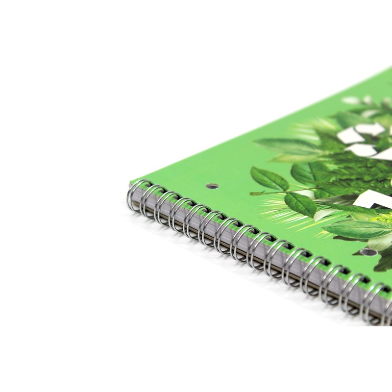 Silvine A4+ Premium Recycled Wirebound Notebook, Lined with margin, 120