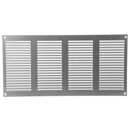 Vent Systems 16" x 8" Inch Brown Metal Air Vent Cover - Louvered Wall Grille with Built-in Mesh Screen - Weather Resistant HVAC Duct Cover for Exhaust and Supply in Home, Garage - Indoor & Outdoor Use