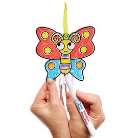 Baker Ross FC694 Bug Suncatcher Windchime - Pack of 4, Painting Craft Kit for Kids, Stained Glass Window Crafts