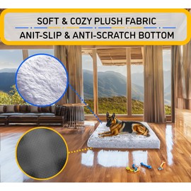 Trusted Choice Market Dog Bed pet beds (X-Large)- Premium Quality, Washable & Portable, Eco-Friendly, Multiple Sizes, Stylish Design, Removable Cover, Size X-Large(39.37 X 23.62 X 3.93) inch