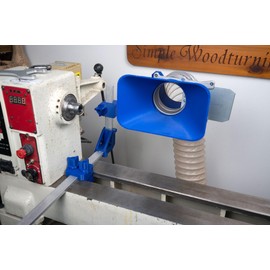 Simple Dust Collection System for Split-Bed Wood Lathe (Fits 4" Tubing, Nova Neptune Max Lathe)