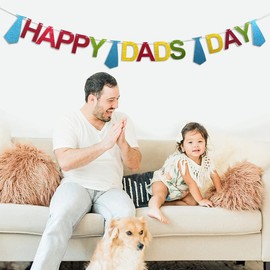 Fathers Day Banner Fathers Day Sign Happy Fathers Day Banner Fathers Day Garland Dad Banner for Father's Day Decorations Happy Fathers Day Decorations Fathers Day Decorations for Party