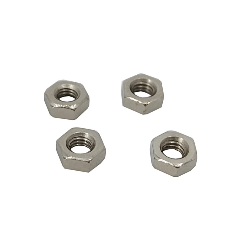 FixtureDisplays M3 Hex Head Steel Nuts (100PK), 0.5MM Pitch, 5.32MM