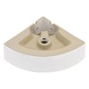 Lordear Wall Mount Corner Bathroom Sink 18 Inch White Ceramic