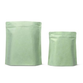 Muka 50 PCS Rice Paper Foil lined Stand Up Pouch, Reusable Zip Mylar Bags-MINT-7.8x7.8inch