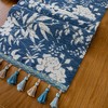 HomeyHo Botanical Dining Table Runner with Tassels Luxury Table Runner