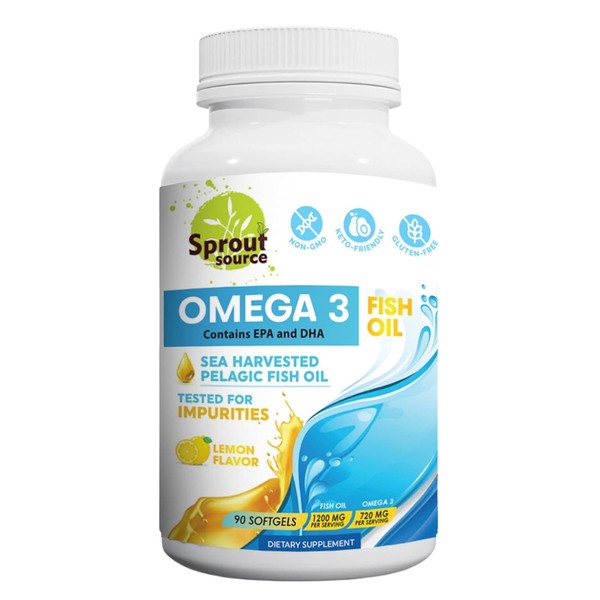 Sprout Source- Aceite de Pescado Omega3 Pelgico Cosechado en el