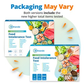 5Strands Food Intolerance Test, Accurate Hair Analysis, 658 Items Tested, at Home Food Sensitivity Test Kit for Adults & Kids, Gut Health Test, Results in 4 Days