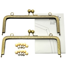 StarPG Metal Tip, Beginner, Set of 2 Tips, Pattern, 10 Fixing Needles (Antique Gold, Square Shape, 7.9 inches (20 cm)