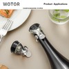 WOTOR Champagne&Wine Bottle Stoppers Stainless Steel with Food Grade Silicone,