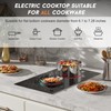 2 Burner Electric Cooktop, 110v Electric Stove with Plug, 12