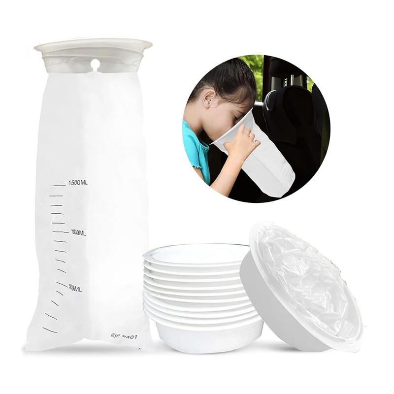 Vomit Bags Disposable, Emesis Bags Disposable Puke Bag Lightweight with