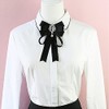 JKQBUX Bowknot Rhinestone Ribbon Bow Brooch Pre-Tied Bow tie for