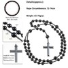 KYEYGWO Hematite Cross Necklace Crystal Stone Pendant for Men and