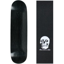 Moose Skateboard Deck Blank Stained Black 7.75" Skull Grip