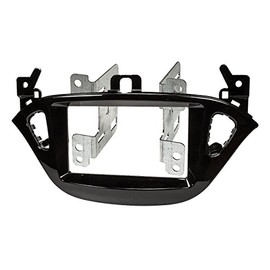 tomzz Audio 2439-153 Double DIN Radio Fascia HQ Compatible with Opel Corsa E from 2015 Adam from 2013 Piano Lacquer Black