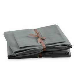 Peru Pima - 415 Thread Count Percale - 100% Peruvian Pima Cotton - King Bed Sheet Set, Shadow Grey
