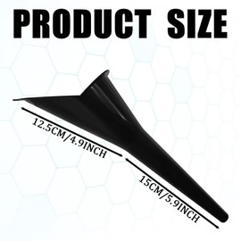 SWQS 2 PCS Long Neck Oil Funnes for Automotive Use, Multi-Function Plastic Funnel for Oil Change, No Spill Fuel Funnel for Filling Coolant, Transmission Fluid, Engine Oils, Gas Lubricants (Black)
