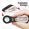JuviPerpric Loupe Magnifier 15X Rechargeable Mgnifie with LED and UV