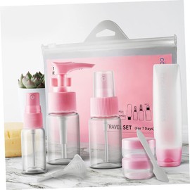 minkissy Travel Toiletry Bottle Set Portable Refillable Cream Jars for Toner Lotion Plastic Sprayer Dispensers