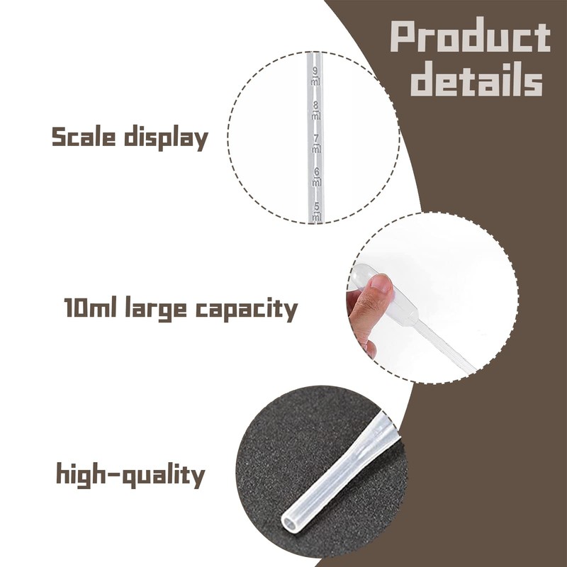Pipette Dropper Plastic 10PCS 10ML Disposable Soft and Easy to
