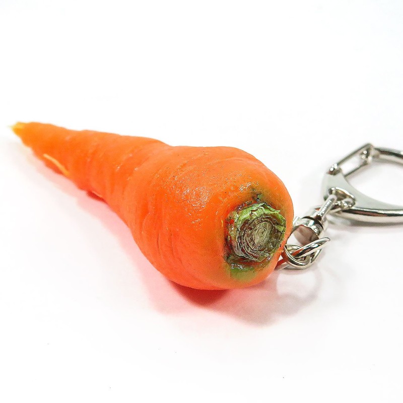 Food Sample Key Chains and Delicate and eating carrots 187ok
