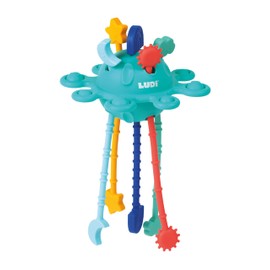 LUDI Zippy Toy - Multi-sensory Stimulation Toy - Various Textures - Ergonomic - Soft Material - from 10 Months - Relieves Dental Thrust - Dexterity and Motor Skills - 14 x 21 x 14 cm