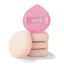 MSQ 5 PCS Makeup Sponge Puff for Foundation Face Powder Puff Reusable Waterdrop Sponges with Strap for Cosmetic Foundation Wet Dry Makeup