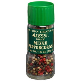 Alessi Whole Mix Peppercorns, 1.12-Ounce Grinder (Pack of 6)